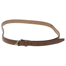 Gucci-GUCCI Belt Leather 42.9"" Brown Auth hk2326-Brown