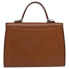 Autre Marque-Burberrys Hand Bag Leather 2way Brown Auth BA956-Brown