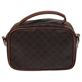 Céline-CELINE Macadam Canvas Hand Bag PVC Leather 2way Brown Auth hk2380-Brown
