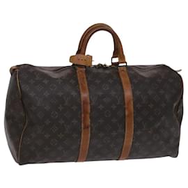 Louis Vuitton-LOUIS VUITTON Monogram Keepall 50 Boston Bag M41426 LV Auth EC1019-Monogram