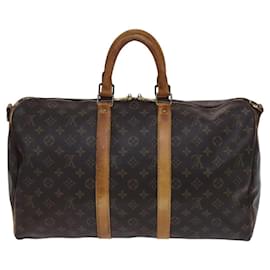Louis Vuitton-LOUIS VUITTON Monogram Keepall Bandouliere 45 Boston Bag M41418 LV Auth ep8099-Monogram