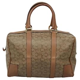 Céline-CELINE C Sulky Boston Bag PVC Beige Auth bs23974-Beige