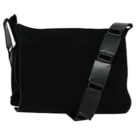 Gucci-GUCCI Shoulder Bag Suede Black 001 2040 1933 Auth bs23923-Black