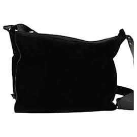 Gucci-GUCCI Shoulder Bag Suede Black 001 2040 1933 Auth bs23923-Black
