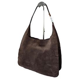 Sac en suède vintage Gucci grand marron Marron
