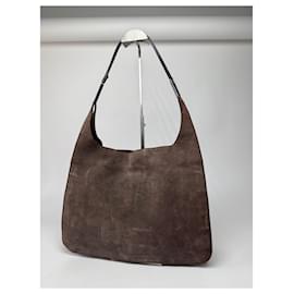 Gucci-GUCCI Handbags T.  Suede-Brown