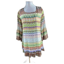 Autre Marque MAILLE DEMOISELLE Multicolored Geometric Pattern Dress Multiple colors