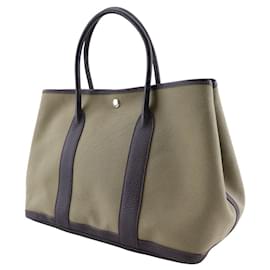 Hermès-Sac à main Hermes Garden Party 36 PM-Marron