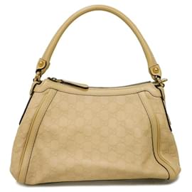 Gucci-Gucci Scarlet Leather Shoulder Bag 282298-Brown,Beige