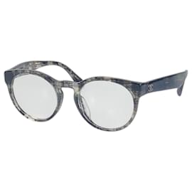 Chanel-Chanel Marble Sunglasses Black Plastic-Black
