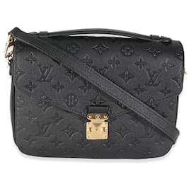 Louis Vuitton-Louis Vuitton Black Monogram Empreinte Pochette Metis-Black