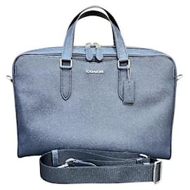 Coach-Coach Leather Structured Briefcase C8173-Blue