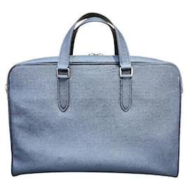 Coach-Coach Leather Structured Briefcase C8173-Blue