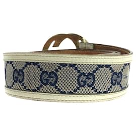 Gucci-Gucci GG Canvas Interlocking Belt Buckle-Brown,Beige
