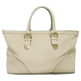 Gucci-Gucci Leather Tote Bag 181510-White