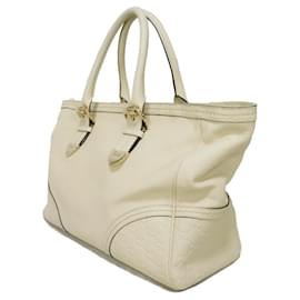 Gucci-Gucci Leather Tote Bag 181510-White