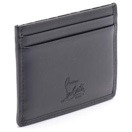 Christian Louboutin-Christian Louboutin Canvas Leather Card Case-Black