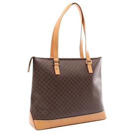 Céline-Celine Macadam Tote Bag PVC Coated Canvas Leather-Brown