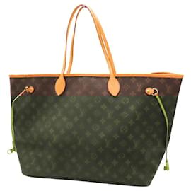 Louis Vuitton-Louis Vuitton Neverfull GM Tote Bag M40157-Brown,Beige