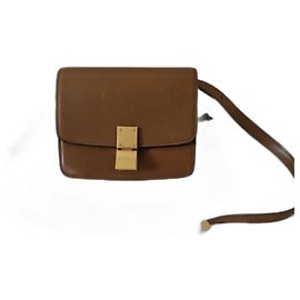 Bolsa Céline Classic Box Mini de Couro Marrom Marrom