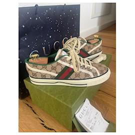 Gucci-Tênis GG para homens com Gucci Tennis 1977-Bege