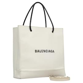 Balenciaga-Sac à main BALENCIAGA PVC 2way Blanc 568813 Auth BA882-Blanc