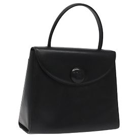 Sac à main en cuir noir GIVENCHY Auth hk2395 Noir
