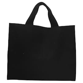Fendi-Sac tote en toile FENDI VERSACE Collaboration Fenderche 2way Noir Auth bs23664-Noir