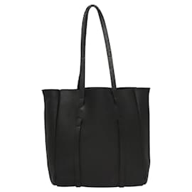 Balenciaga-BALENCIAGA Every Day Tote Bag Leather 2way Black Silver 489813 Auth fm4491-Black,Silvery