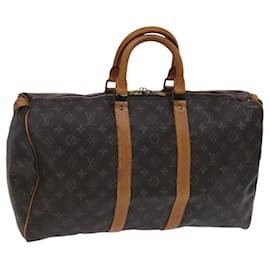 Louis Vuitton-LOUIS VUITTON Monogram Keepall 45 Boston Bag M41428 LV Auth BD996-Monogram
