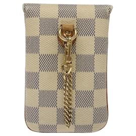 Louis Vuitton-LOUIS VUITTON Damier Azur Etui Telephonne MM Cell Phone Case N60026 Auth EC1032-Other