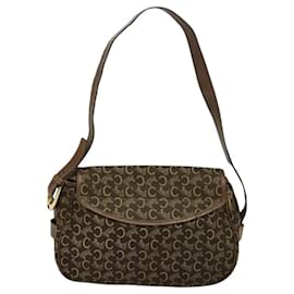 Céline-CELINE C Sulky Shoulder Bag Canvas Brown Auth bs23894-Brown