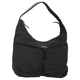 Gucci-GUCCI Shoulder Bag Nylon Black 001 3380 Auth MY360-Black