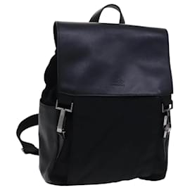 Gucci-GUCCI Backpack Canvas Leather Black 003 0233 2123 Auth hk2338-Black