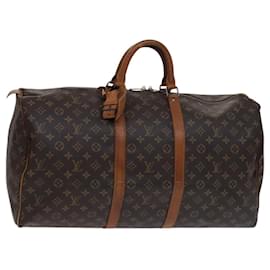 Louis Vuitton-LOUIS VUITTON Monogram Keepall 55 Boston Bag M41424 LV Auth EC880-Monogram