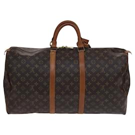 Louis Vuitton-LOUIS VUITTON Monogram Keepall 55 Boston Bag M41424 LV Auth EC880-Monogram