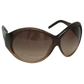Chanel-CHANEL Sunglasses plastic Brown CC Auth bs23992-Brown