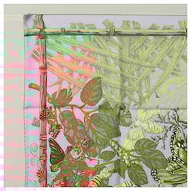 Hermès-HERMES Carre 90 Scarf ""Mythes Et Metamorphoses"" Silk Pink Auth yk17704-Pink