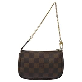 Louis Vuitton-LOUIS VUITTON Damier Ebene Mini Pochette Accessoires Pouch N58009 Auth BD1887-Other