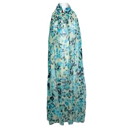 Autre Marque-Diane Von Furstenberg, sheer maxi dress-Blue,Yellow