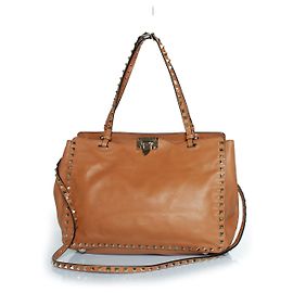 Valentino Garavani, Rockstud tote in camel Brown