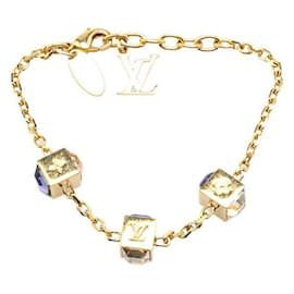 Louis Vuitton-Louis Vuitton Bracelet M65209 Gold Purple-Golden,Metallic