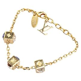 Louis Vuitton-Louis Vuitton Bracelet M65209 Gold Purple-Golden,Metallic