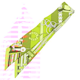 Hermès-Hermes Silk Twilly Scarf Multicolor-Multiple colors