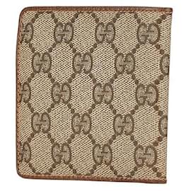 Gucci-Gucci GG Supreme Bifold Wallet Beige Brown-Brown,Beige