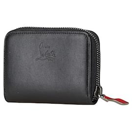 Christian Louboutin-Christian Louboutin Leather Studded Coin Case-Black
