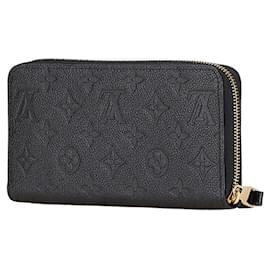 Louis Vuitton-Louis Vuitton Monogram Zippy Wallet Black-Black