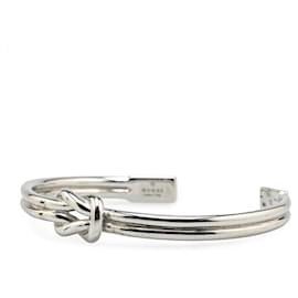 Gucci-Gucci Silver Knot Bangle SV925-Silvery,Metallic