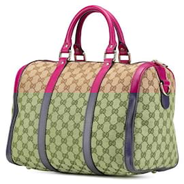 Gucci-Gucci GG Canvas Boston Bag 247205-Brown,Beige
