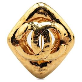 Chanel-Chanel Vintage Coco Mark Brooch Gold-Golden,Metallic